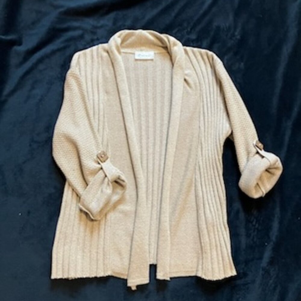 Putorti brand tan cardigan size M